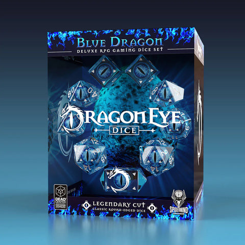 Blue Dragon Eye Dice Set Packaging