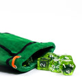 Green Dragon Eye Dice Set Spilled dice bag