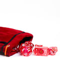 Spilled Bag of Dice Red Dragon Eye Dice Set Polyhedral Round edge Dice